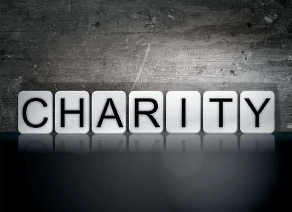 Charity Tiled Letters Concept and Theme — Stock fotografie