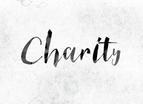 Charity-Konzept mit Tinte gemalt — Stockfoto