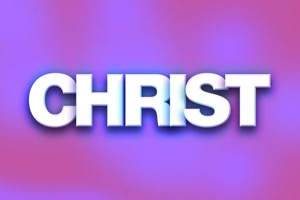 Христос - красочное искусство слова — стоковое фото