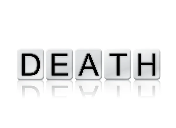 Death Isolated Tiled Letters Concept and Theme — Stockfoto