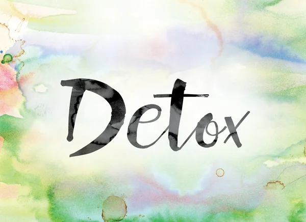 Detox Colorful Watercolor and Ink Word Art