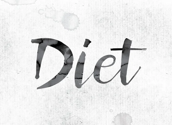 Pojęcie diety pomalowane tuszem — Zdjęcie stockowe