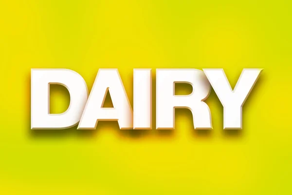 Dairy Concept Colorful Word Art — ストック写真