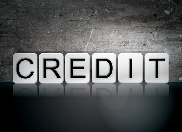 Credit Tiled Letters Concetto e tema — Foto Stock