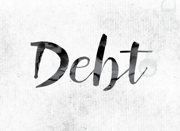 Debt Concept Painted in Ink — Stock Photo, Image