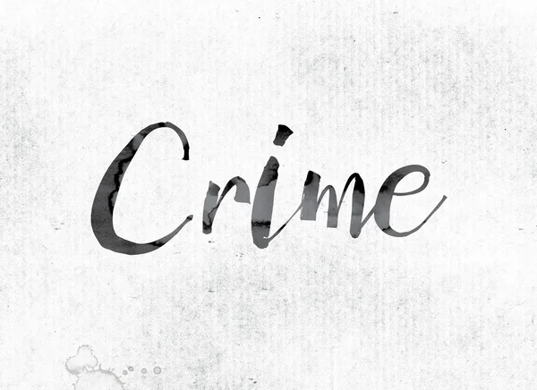 Concetto di crimine dipinto in inchiostro — Foto Stock