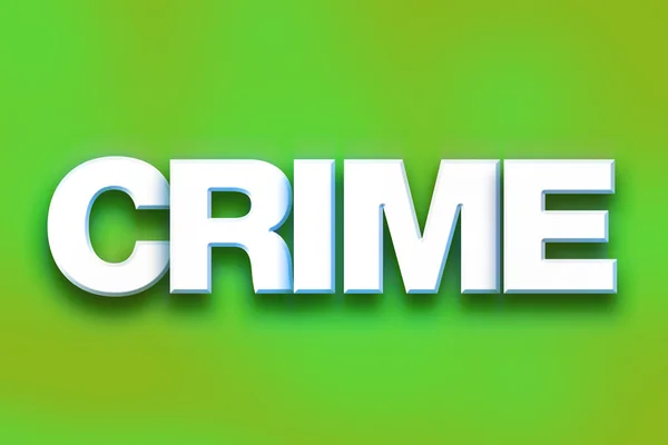 Bűncselekmény fogalmát színes Word Art — Stock Fotó