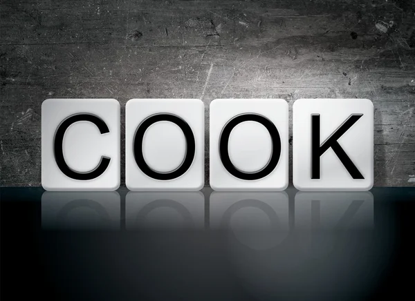 Cook Tiled Letters Concept and Theme — Stock fotografie