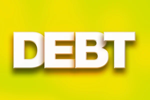 Debt Concept Colorful Word Art — Stockfoto