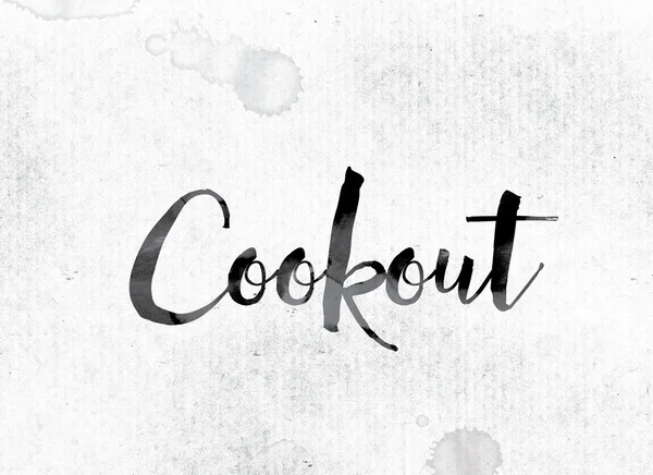 Cookout Concept Painted in Ink — Stock fotografie