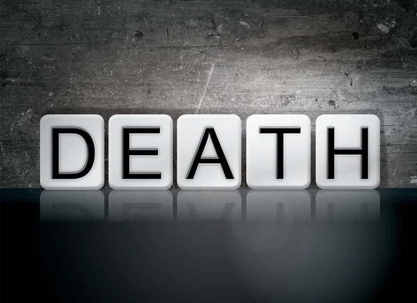 Death Tiled Letters Concept and Theme — Stock fotografie