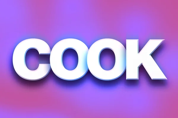 Cook Concept Colorful Word Art — Stockfoto