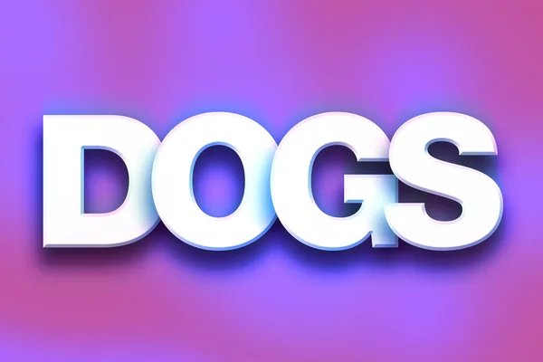 Honden Concept kleurrijke WordArt — Stockfoto
