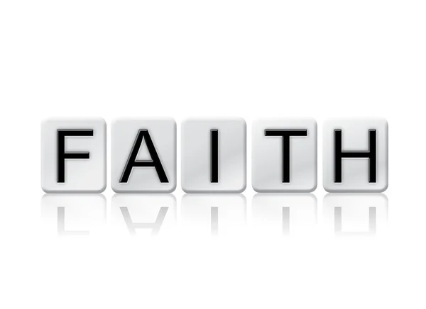 Faith Isolated Tiled Letters Concept and Theme — Stock Photo, Image