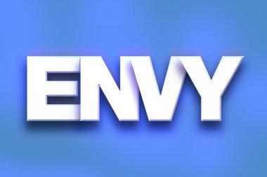 Kıskançlık kavramı renkli Word Art