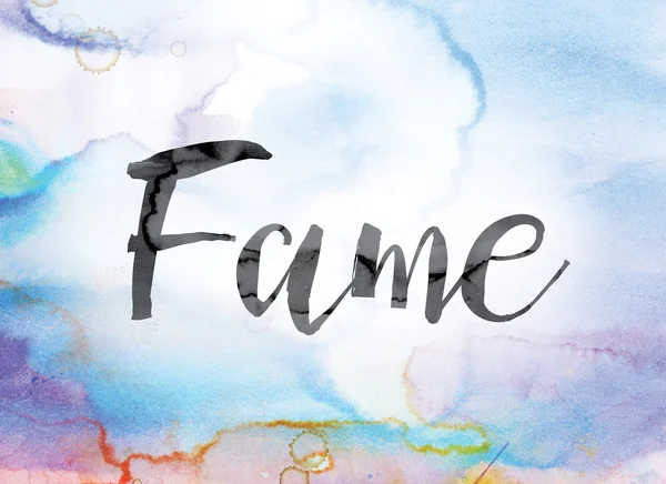 Fame Colorful Watercolor and Ink Word Art — Φωτογραφία Αρχείου