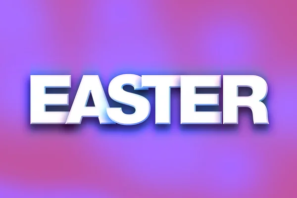 Easter Concept Colorful Word Art — Stock Photo, Image