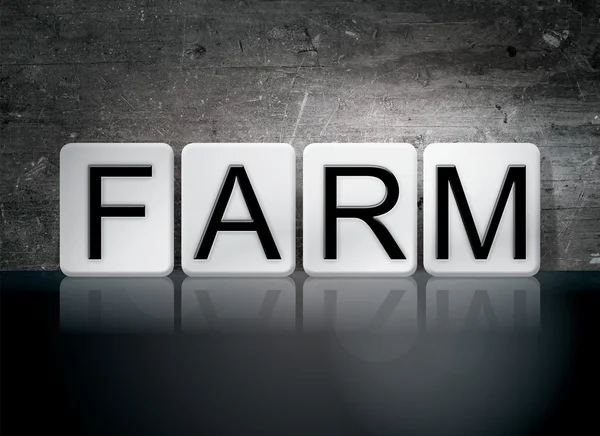 Farm Tiled Letters Concept and Theme — Stock fotografie