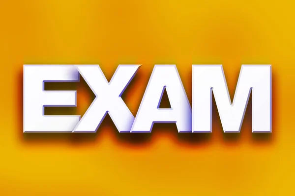 Exam Concept Colorful Word Art — Stock fotografie