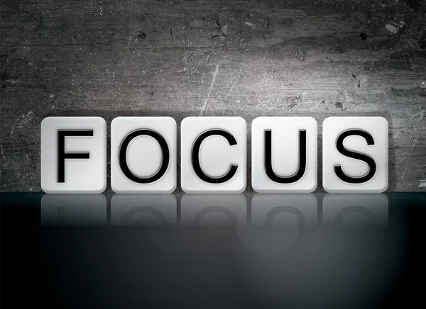 Focus kövezett betűk koncepció és a téma — Stock Fotó