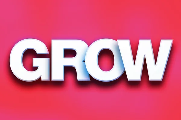 Grow Concept Colorful Word Art — Stock fotografie