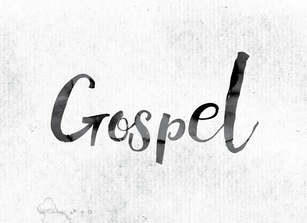 Gospel Concept Painted in Ink — Φωτογραφία Αρχείου