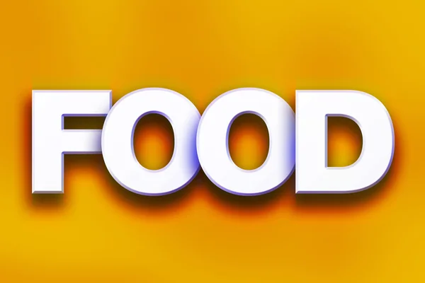 Food Concept Colorful Word Art — Fotografie, imagine de stoc