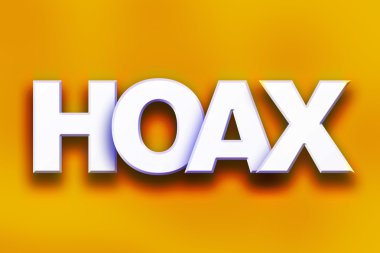 Hoax Concept Colorful Word Art clipart