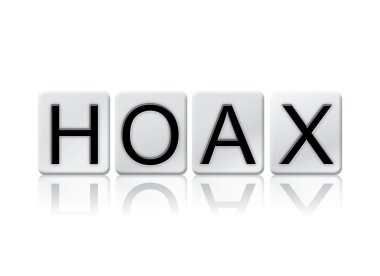 Hoax Isolated Tiled Letters Concept and Theme clipart