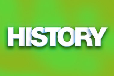 Tarih kavramı renkli kelime sanat