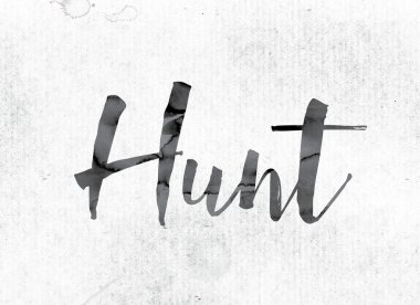 Hunt kavramı mürekkeple boyalı