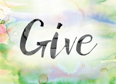 Word Art vermek renkli sulu boya ve mürekkep