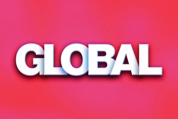 Concetto globale Colorful Word Art — Foto Stock