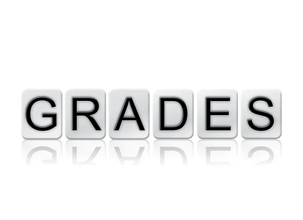 Grades Isolated Tiled Letters Concept and Theme — Stock Photo, Image