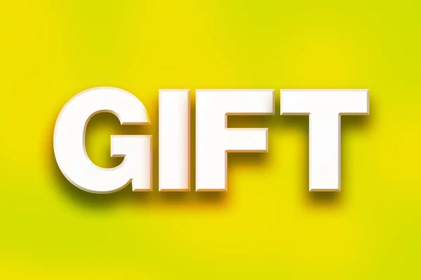 Gift Concept Colorful Word Art — Stock fotografie