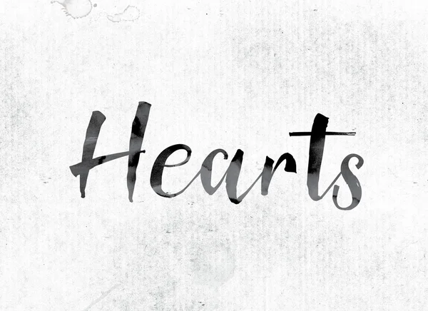 Hearts Concept Painted in Ink — Φωτογραφία Αρχείου
