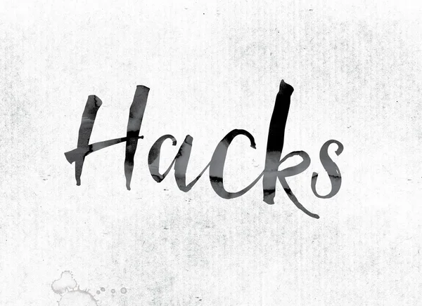 Hacks Concept Painted in Ink — Stock fotografie