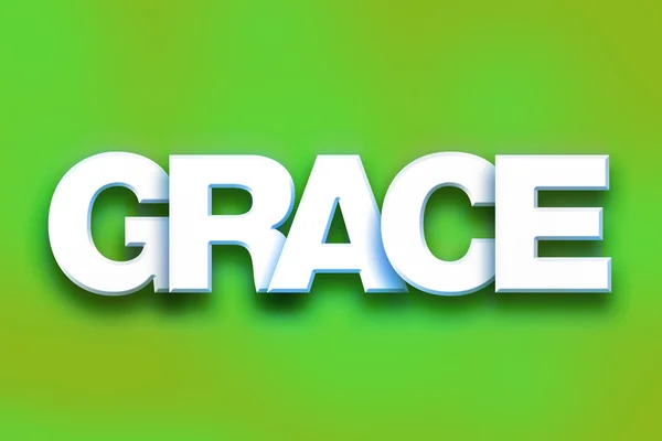 Grace Concept kleurrijke WordArt — Stockfoto