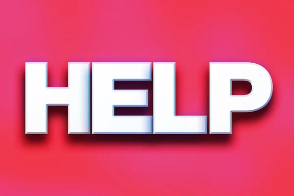 Help Concept Colorful Word Art — Stock Photo, Image