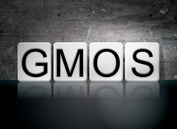 GMOs Tiled Letters Concept and Theme — Stock Photo, Image