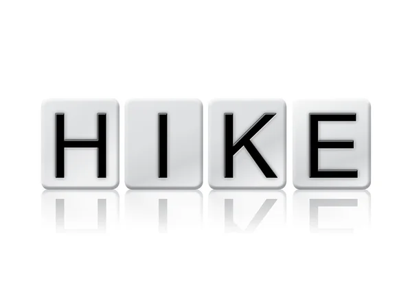 Hike Isolated Tiled Letters Concept and Theme — Stock Photo, Image