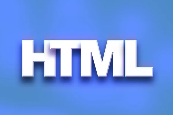 HTML Concept Барвисте мистецтво слів — стокове фото