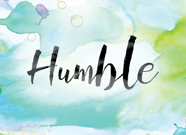 Humble Colorful Watercolor and Ink Word Art — Stock fotografie