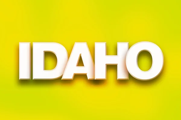 Idaho Concepto Colorido Arte Palabra —  Fotos de Stock