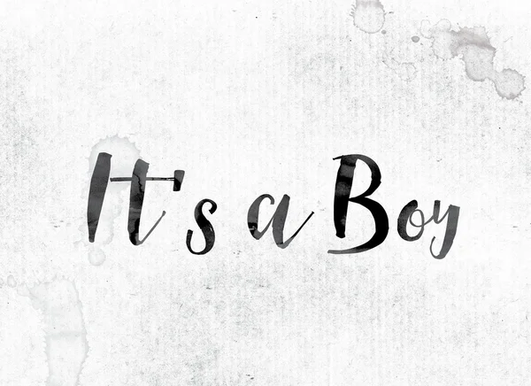 It's a Boy Concept Painted in Ink — Stockfoto