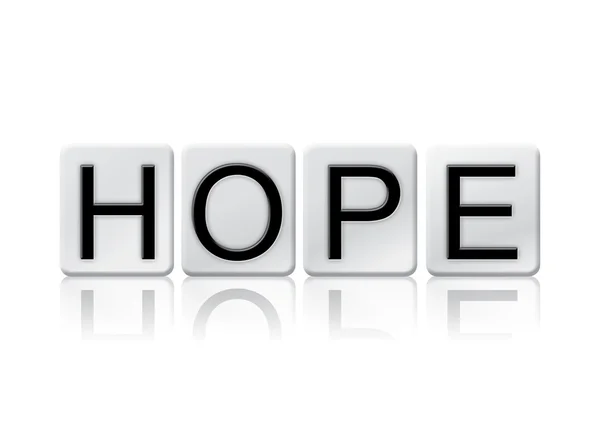 Hope Isolated Tiled Letters Concept and Theme — Stockfoto