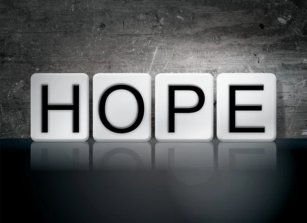 Hope Tiled Letters Conceito e tema — Fotografia de Stock