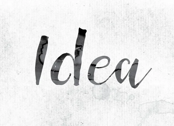 Idea Concept Painted in Ink — Stock fotografie
