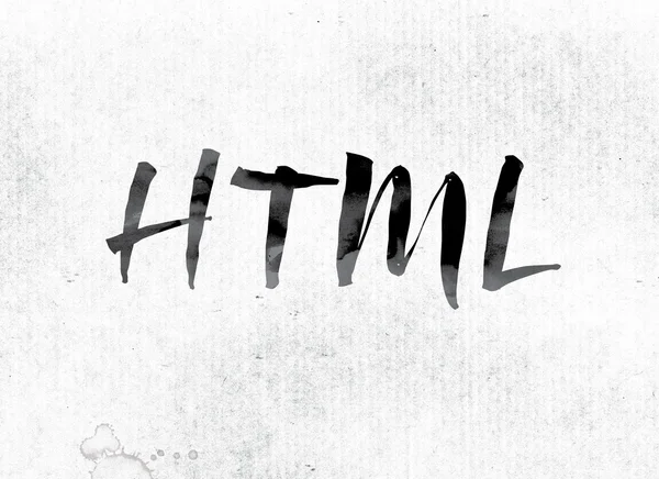Concept HTML peint à l'encre — Photo