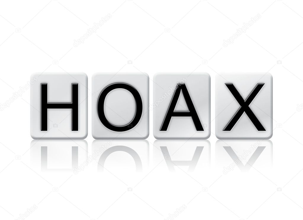 Hoax Isolated Tiled Letters Concept and Theme